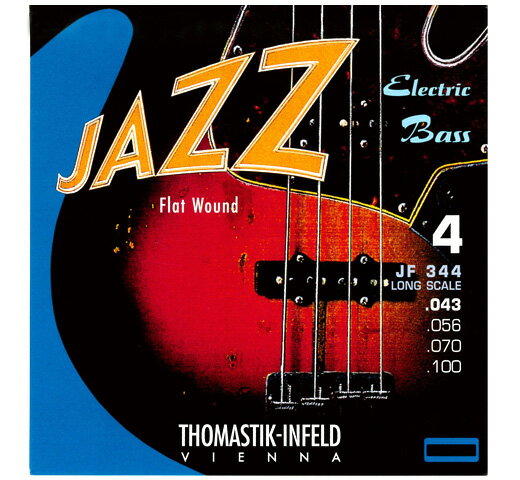 THOMASTIK-INFELD / JAZZ FLAT WOUND (BASS GUITAR) JF344 Thomastik-Infeldほどフラット・ワウンド弦を知り尽くしたメーカーはないでしょう。 Spirocore (スピロコア)は、アップライト・ベーシストの間では数十年に亘り伝説的な存在です。 シルク・インレイを施された極めてしなやかなスティール・コアを採用し、巻き線は特別なニッケル合金で構成されたトゥルー・リボン・フラットワウンドです。驚く程の深みのある音色と強化されたファンダメンタルは他社製品の追随を許しません。 ■品番 : JF344 ■Long Scale 34'' ■Medium ■ベースギター弦 ■Flat Wound (フラットワウンド) ■Made in Austria [String Gauges] 1st G .043 Nickel Flat Wound 2nd D .056 Nickel Flat Wound 3rd A .070 Nickel Flat Wound 4th E .100 Nickel Flat Wound