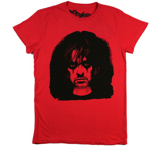 [Worn Free] Alice Cooper / Alice Face Tee (Red) - [ウォーン・フリー] アリス・クーパー Tシャツ