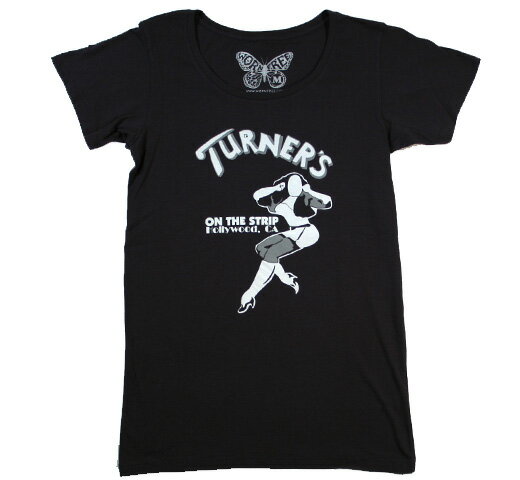 Worn Free Joan Jett / Turners Scoop Neck Tee (Black) (Womens) - ウォーン フリー ジョーン ジェット Tシャツ