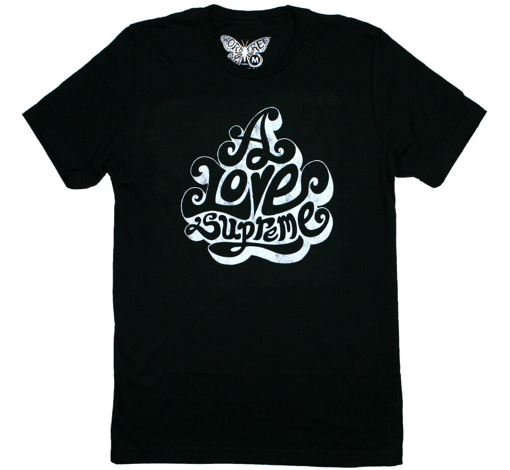 Worn Free John Coltrane / A Love Supreme Logo Tee 2 (Black) - ウォーン フリー ジョン コルトレーン Tシャツ