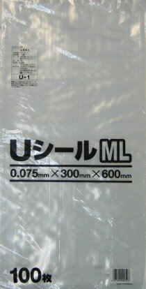 [ケース販売]5冊入り U-1 Uシールポリ袋　ML　100枚 (ビニール袋　ごみ袋　アクアリウム　移動　厚手　　金魚すくい　袋　縁日用品)