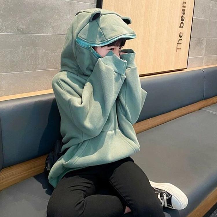 子供服 トップス 裏起毛パーカー プルオーバー 女の子 かえる 蛙 キッズ 男の子 ペアルック 長袖 大きいサイズ 韓国 動物 かわいい 秋冬 防寒 ゆったり 兄弟 カエルパーカー