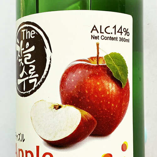 大きいサイズのLYLON　JAPANのワインのような焼酎　チャズル リンゴ 14度 360ml 果汁 焼酎 韓国 ドラマ 定番 食品 食材 料理 お酒 業務用 焼酎 甲類 リキュール ソジュ｜アングル2