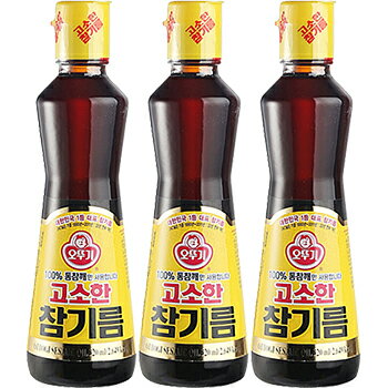 【送料無料】ごま油 110ml 3本 オットギ 韓国 食品 料理 調味料 胡麻油 食材