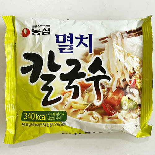 農心 イワシ カルクッス 98g x 5袋 ノンフライング 340kcal 韓国 食品 食材 インスタント ラーメン さっぱりとした辛さ 乾麺 非常食 1