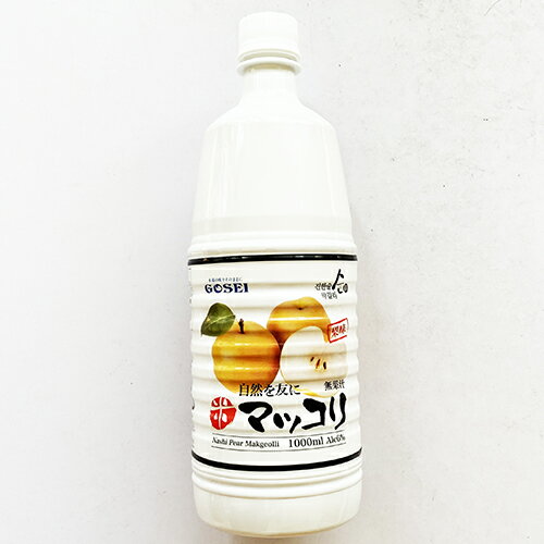 ・製品名: GOSEI 醇 梨味マッコリ ・内容量: 1本あたり1000ml 3本 ・ALC: 6％ ・賞味期限: 別途記載 ・保存方法: 直射日光、高温多湿を避けて涼しい場所に保存して下さい。開封後はなるべく早めにお召し上がりください。 ・原産地: 韓国 ・商品入荷によって商品パッケージが変わる場合がございます。予めご了承ください。 ※ 20歳未満の飲酒は法律で禁止されています。