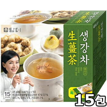 ダムト 生姜茶 粉末 15包 粉末茶 伝統茶 茶 韓国 お茶 飲料 食品 対策 生姜の甘辛味と香ばしいナッツ味