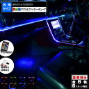 RGB アクリル ファイバー チューブ ライト LED 8m 8色 リブ付 カット可能 リモコン式【レッド グリーン ブルー ピンク オレンジ イエロー シアン パープル 鮮やか 車内 内装 アンビエントライト ドレスアップ カスタム】エムトラ