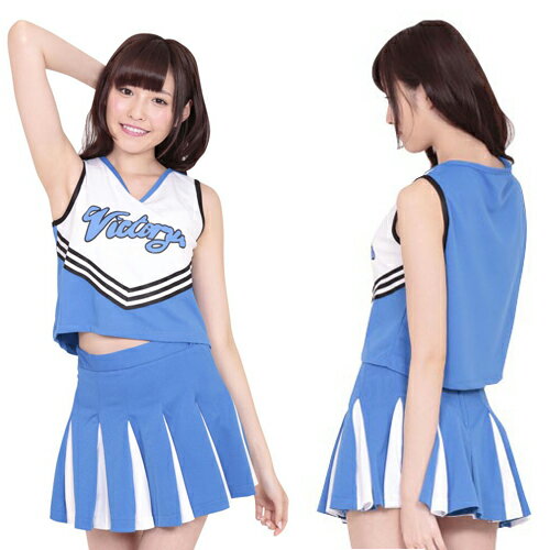 スカイ☆チア チアガール衣装 コスチューム ミニスカート Mサイズ レディース KA0037BL