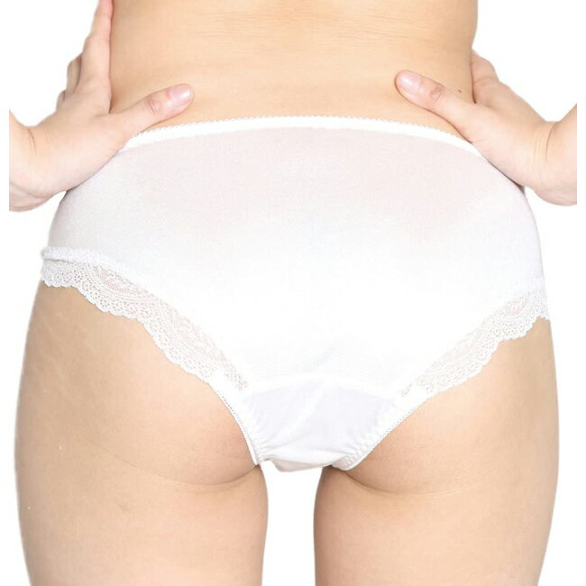 nemoP ポケット付きショーツ(フロントレースフリル) ホワイト セクシーショーツ セクシーランジェリー レディース 【2JT-PT020】