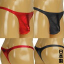 メンズメタリックTバック メンズショーツ 光沢 セクシーショーツ レッド ブラック 日本製 TW229
