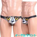 男っぷりを上げるイーグルプリントTバック ブラック メンズショーツ Mサイズ ZD0010BK(4)