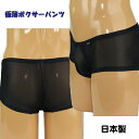 メンズ 極薄ストレッチ玉袋付きボクサーパンツ シースルーメンズショーツ 男性用 Mサイズ TW721