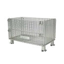 サンキン メッシュパレット コイルタイプ 呼称寸法 800W×500L×540H(脚高さ含む ) 耐荷重 500kg SC-14 / 100φキャスター 付き ...