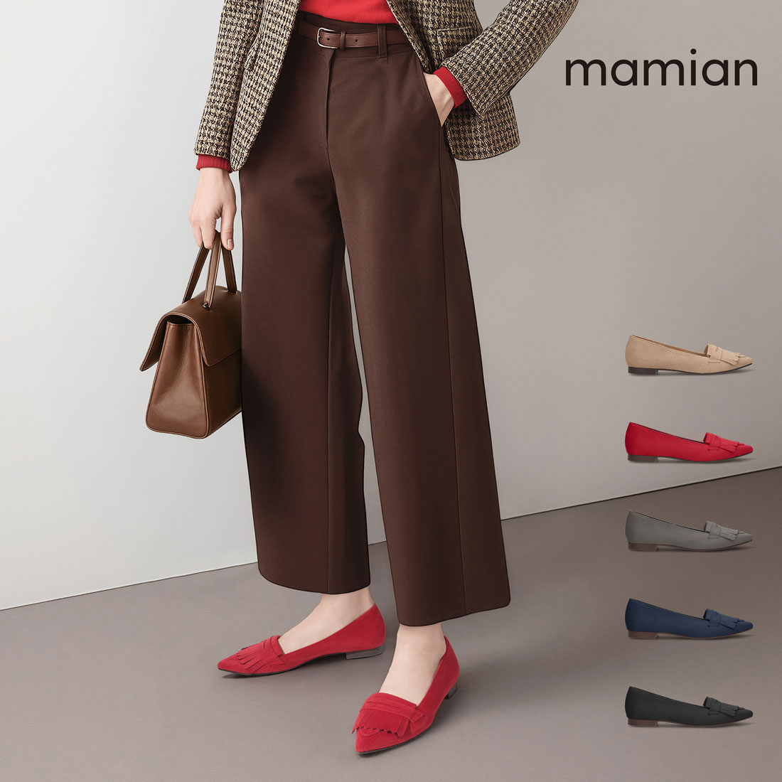 美脚フラットシューズ 足が痛くない(なりにくい)2.0cmヒール レッドS ベージュS チャコールS ネイビーS ブラックS 黒 black レディース 22....