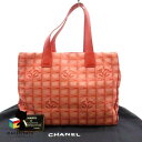 シャネル CHANEL レッド ニュートラ MM 赤 レッド ニュートラベルライン トート トートバッグ ナイロン レディース ランクA 中古 女性用バッグ 【中古】