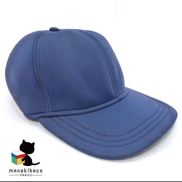 エルメス HERMES ブルー キャップ ナイロン メッシュ ネイビー 紺 Sサイズ タグ有 ランクS 小物 【中古】のサムネイル