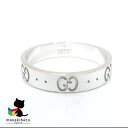 グッチ GUCCI シルバー リング 指輪 18金 K18WG ホワイトゴールド サイズ8 4.1g レディース 女性 彼女 妻 メンズ 男性 彼氏 誕生日 記...