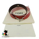フェンディ FENDI レッド ストラップユー ショルダー ストラップ G革 赤 レッド ボルドー ピンク 8AV100 布袋 ランクA 小物 【中古】