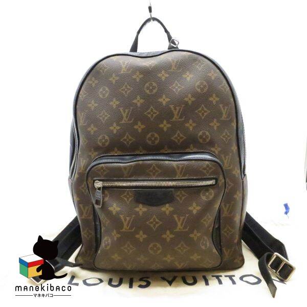 ルイ・ヴィトン LOUIS VUITTON モノグラム M41530 ジョッシュ マカサー モノグラム バッグパック リュックサック マロン シルバー金具 ブランド バッグ 旅行 大容量 プレゼント ギフト 布袋 ランクA バッグ 【中古】