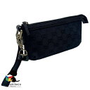 グッチ GUCCI ブラック GG キャンバス シェリー ミニバッグ 黒 チャーム付 コンパクト ブランド ポーチ ランクAB 女性用バッグ 【中古】(4)