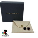 ブルガリ BVLGARI シルバー 美品 K18WG ピアス アクセサリー ジュエリー ユニセックス プレゼント ギフト 箱 布袋 ランクA アクセサリー 【中...