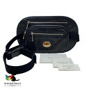 グッチ GUCCI ブラック インターロッキングG ボディバッグ 575857 斜め掛け ウエストバッグ カーフスキン レザー黒 ブラック かばん カバン 鞄 バッグ ランクA バッグ 【中古】