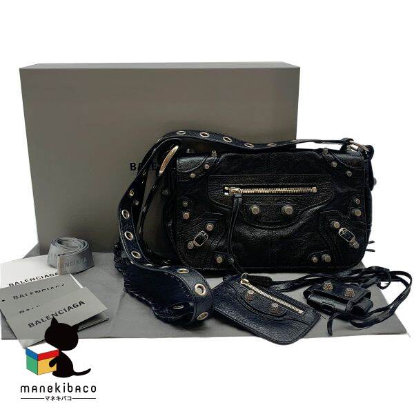 バレンシアガ BALENCIAGA ブラック 719082 0 568024 ルカゴール ショルダーバッグ 黒 ブラック シルバ..