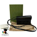グッチ GUCCI ブラック 新品 ホースビット ショルダーバッグ 黒 ブラック 斜め掛け 箱 布袋 冊子 ランクS バッグ 【中古】