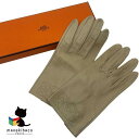 エルメス HERMES ベージュ 手袋 グローブ ベージュ レザー サイズ8 箱 ランクA その他 【中古】