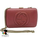 グッチ GUCCI ピンク GG チェーンバッグ クラッチバッグ ショルダーバッグ パープルピンク ゴールド金具 かばん カバン 鞄 バッグ ランクB 女性用バッグ 【中古】