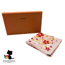 ルイヴィトン LOUIS VUITTON レッド M71921 チェリーブロッサム スカーフ ハンカチ 村上隆コラボ モノグラム 桜 ピンク 赤 箱 小物 【中古】