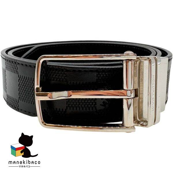 ルイ・ヴィトン LOUIS VUITTON ブラック M9674 ダミエアンフィニベルト サンチュールボストン 85cm 黒 シルバー金具 ランクA 小物 【中古】