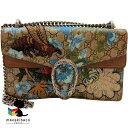 グッチ GUCCI ベージュ ディオニュソス ショルダー 花 蜂 刺? ブルー ベージュ 茶 シルバー金具 ブランド 高級感 おしゃれ 可愛い ファッション小物 ランクA 女性用バッグ 【中古】