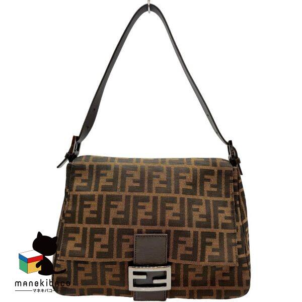 FENDI マンマバケット ズッカ柄 ワンショルダーバッグ レザー キ f*】様 FENDI マンマバケット ズッカ柄 ワンショルダーバッグ