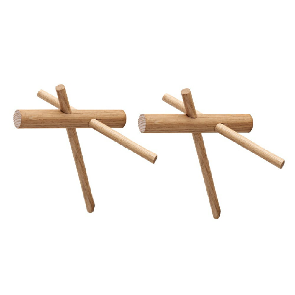 normann COPENHAGEN ノーマンコペンハーゲン Stick Hooks 2pcs スティックフック ( ブラック / オーク ) モダンデザイン コートハンガー 壁 壁掛け フック ハンガー ウォールハンガー おしゃれ 玄関収納 リビング収納 衣類掛け 帽子掛け デンマーク 北欧 シンプル 普遍的