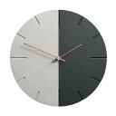 楽天キッチン＆インテリア MarcleTwo tone Style Wall Clock アーバンスタイル 壁掛け時計 デザイナーズ モダン 都会的 シンプル 木製 コンクリート 黒 ブラック 静音 音がしない おしゃれ 高級感 掛時計 寝室 書斎 リビング ホテル スタイリッシュ 男性 誕生日 新築祝い ギフト プレゼント