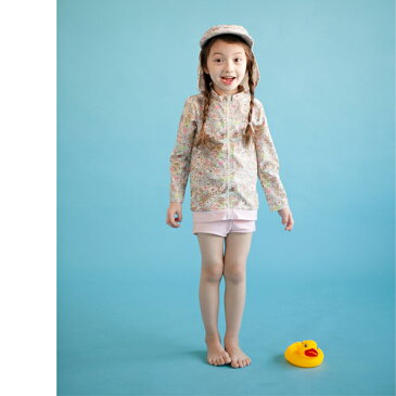 水着 女の子 スイムウェア上下セット ラッシュガード スイムパンツ UVカット 日焼け対策 UPF50 韓国 子供服 キッズ 90cm 100cm 110cm 120cm