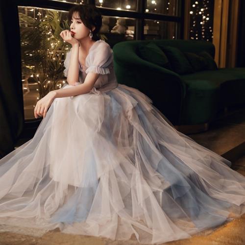 お呼ばれドレス 結婚式 パーティードレス 韓国 イブニングドレス ロングドレス 演奏会ドレス ピアノ発表会ドレス フィッシュテールドレス 成人式ドレス 同窓会ド...