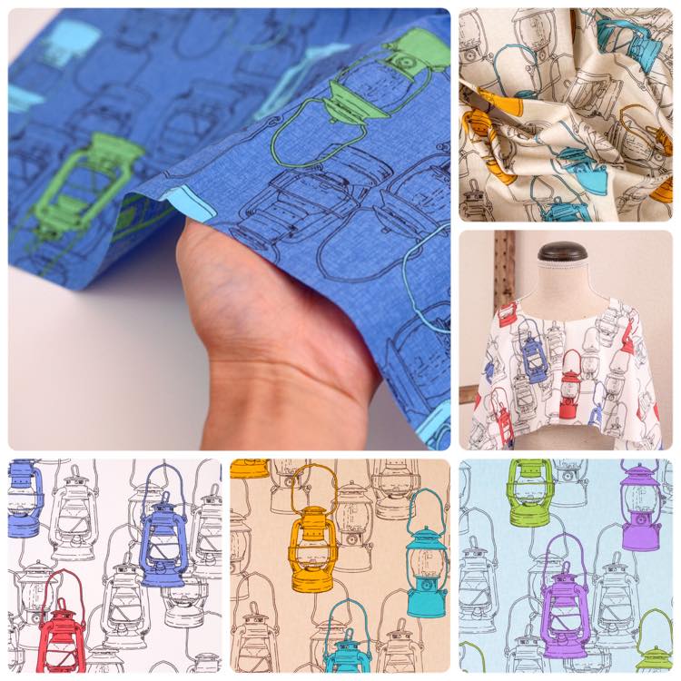 乐天商城 - 普通地 コットン プリント ブロード lantern 50cm単位 110cm幅【商用利用可】