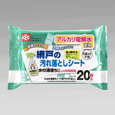 LEC レック Ba水の激落ちシート網戸の汚れ落とし 20枚入【SS-172】