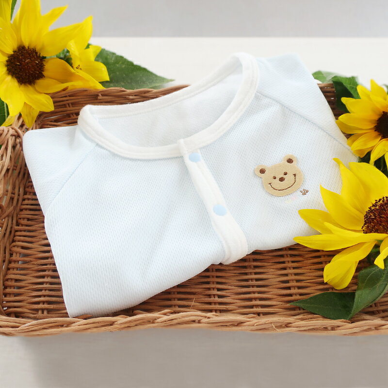 UVカット メッシュ カーディガン 日本製 80cm 90cm 夏用 春 夏 紫外線対策 冷房対策 おでかけ 重ね着 新生児 ベビー 赤ちゃん 出産準備 出産祝い お祝い 送料無料 3