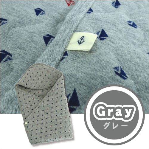 【店内P5倍】 SALE ★ アフガンおくるみ(ヨット柄) 日本製 綿100% サイズ 80 × 80cm 新生児 赤ちゃん ベビー 用品 マルチケット 男の子 女の子 出産準備 お祝い 退院 七五三 お宮参り 可愛い セレモニー マリン ヨット おむつ替え グレー おしゃれ
