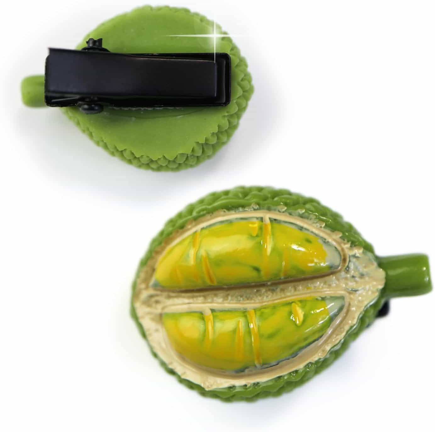 【レビューで100円クーポン】食品サンプル クリップ【ドリアン】ヘアアクセ 髪留め フルーツ くだもの ..