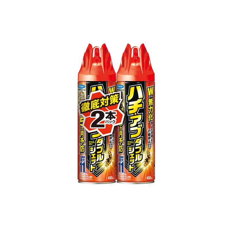 商品名フマキラー ハチ・アブダブルジェット450ml 2本パック N 1個 451634メーカー名フマキラー商品名称ハチ・アブダブルジェット450ml 2本パック N数量1個型番451634※ご注文前の確認事項・お支払い方法：クレジット決済、銀行振込（商品代引き不可） ・発送に関して：メーカー直送（運送業者の指定は出来ませんのでご了承下さい） ・在庫に関して：欠品の場合は都度ご連絡させて頂きます。 ・送料に関して：北海道、沖縄、離島等は別途となる場合があります。都度ご相談下さいませ。 ・その他：廃盤や価格変更、仕様変更、品番変更等が行われる場合があります。予めご了承ください。