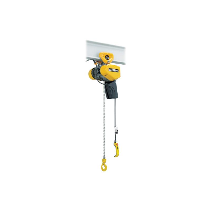 Rakuten - キトー KITO 電気チェーンブロック EQ形 2速インバータ プレントロリ結合形 980kg×4m EQSP009IS