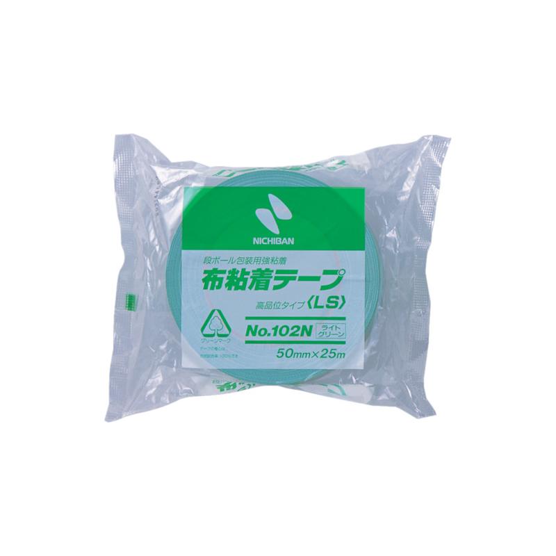 ニチバン 布粘着テープ102Nライトグリーン50mm×25m 1巻 102N14-50
