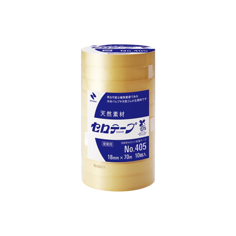ニチバン セロテープ 405 18mm×70m バイオマスマーク認定製品 10巻 405-18X70