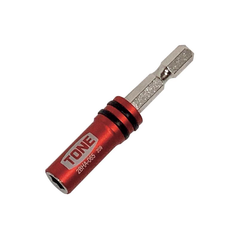 商品名TONE 電動ドリル用ビットホルダー 差込角6.35mm 全長65mm 2BHA-065メーカー名TONE商品名称電動ドリル用ビットホルダー 差込角6.35mm 全長65mm型番2BHA-065※ご注文前の確認事項・お支払い方法：クレジット決済、銀行振込（商品代引き不可） ・発送に関して：メーカー直送（運送業者の指定は出来ませんのでご了承下さい） ・在庫に関して：欠品の場合は都度ご連絡させて頂きます。 ・送料に関して：北海道、沖縄、離島等は別途となる場合があります。都度ご相談下さいませ。 ・その他：廃盤や価格変更、仕様変更、品番変更等が行われる場合があります。予めご了承ください。