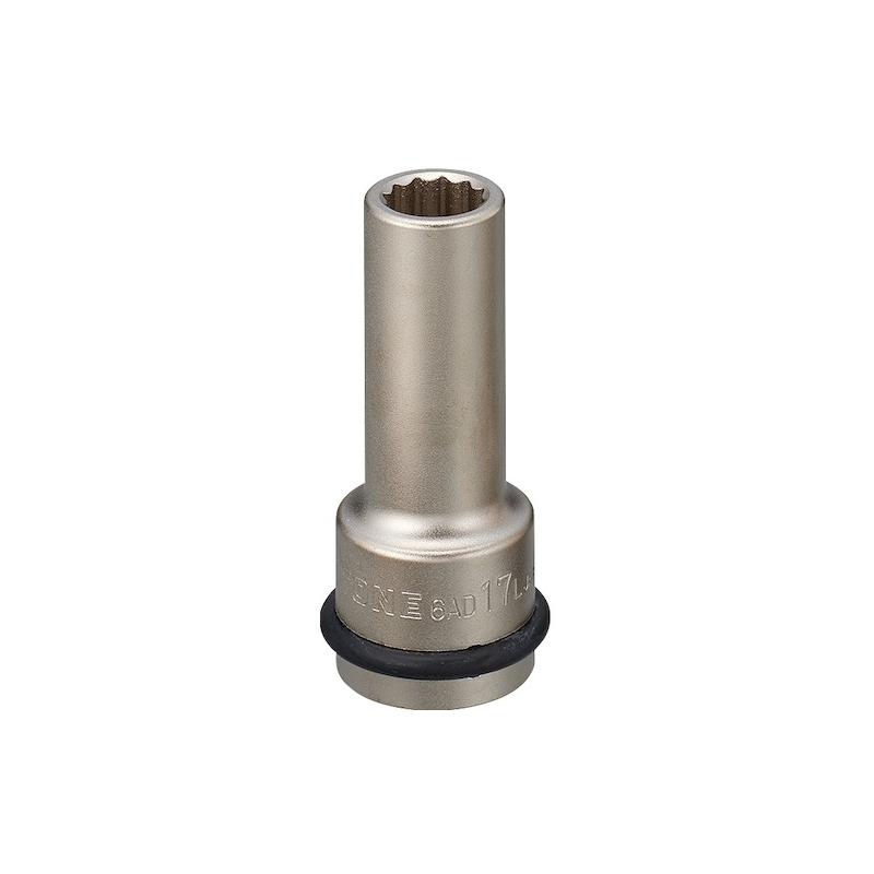 Rakuten - TONE インパクト用ソケット(自動車整備用) ヘッドボルトフライホイルソケット 17mm 6AD-17L